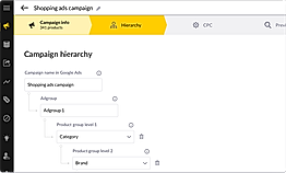 PPC Bee : Campaign structure screenshot