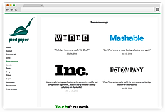 Press Coverage screenshot