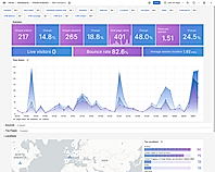 Web analytics dashboard