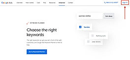 Google ads login