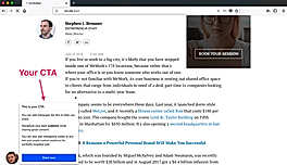 Call-to-Action Modal screenshot