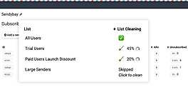 Email List screenshot