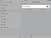 Default receipt printer