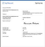 Signing Log screenshot