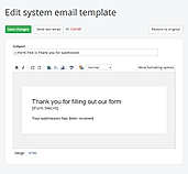 Edit System Email Template