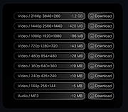 Video Download Option