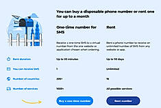 You can buy a disposable phone number or rent one for up to a month