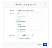 Answer quiz question screenshot