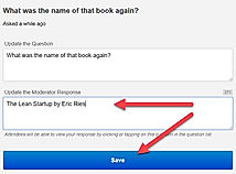 Appending Answers to Attendee Questions