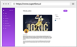 SuperFans : Dashboard screenshot