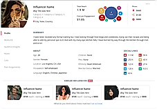 Similiar Influencer Interface