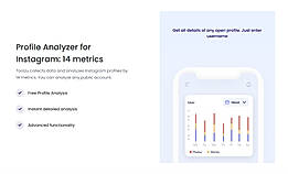 Profile Analyzer for Instagram: 14 metrics