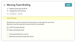 Morning Team Briefing