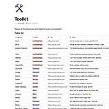 Toolkit