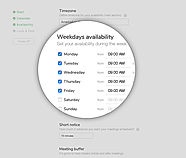 Calendar Weekday Availability
