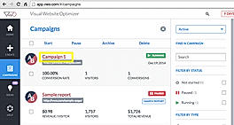 VWO Testing Screenshots