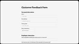 Customer Feedback Form