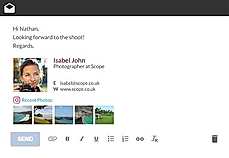 WiseStamp screenshot: WiseStamp allows users to compose and manage rich, customizable email signatures compatible with leading clients, apps and devices