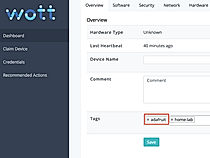WoTT : Dashboard screenshot