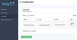 WoTT : Credentials screenshot