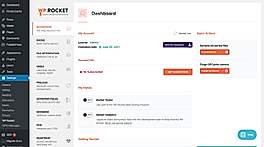 wp rocket main dashboard