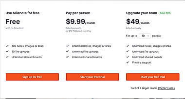 Milanote Pricing: Cost and Pricing plans