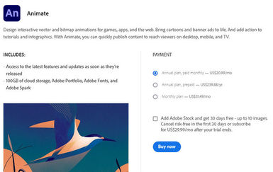 Adobe Animate Pricing: Cost and Pricing plans