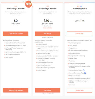 CoSchedule Pricing: Cost and Pricing plans