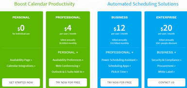 FreeBusy Pricing: Cost and Pricing plans