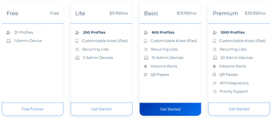 OneTap Check-In Pricing: Cost and Pricing plans