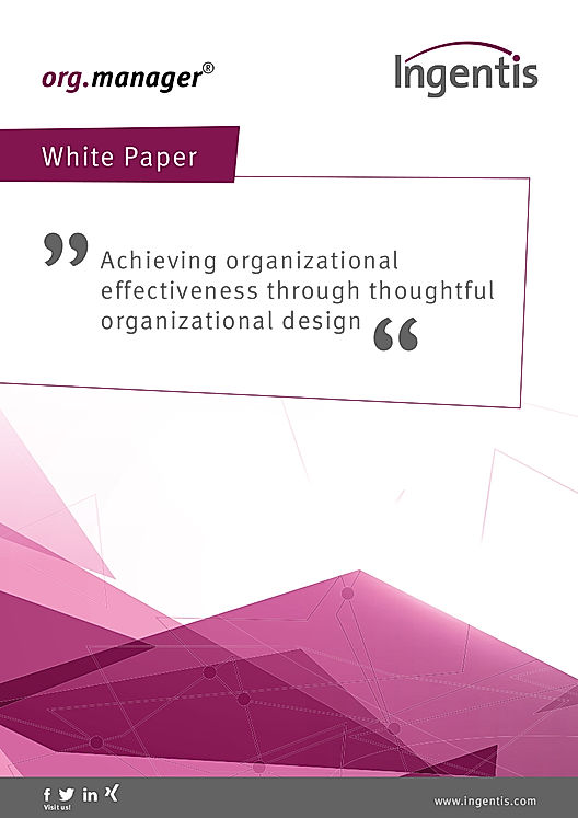 Achieving organizational effectiveness through thoughtful organizational design