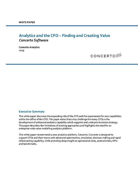 Analytics and the CFO – Finding and Creating Value