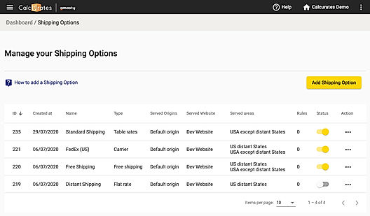 Custom Shipping Options screenshot