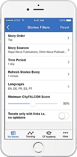 CityFALCON screenshot