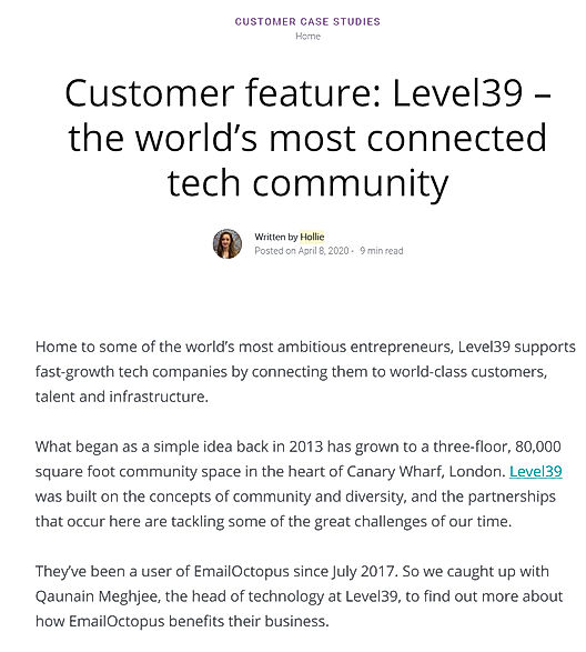 Customer feature: Level39 – the world’s most connected tech community