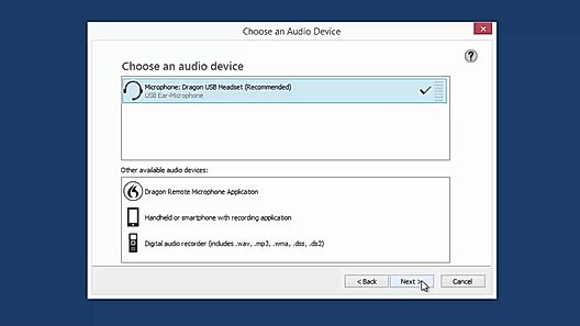 Choose an Audio Drive