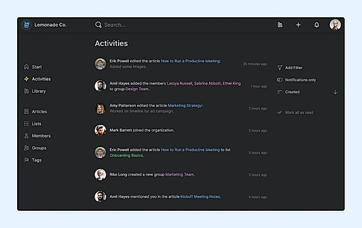 Emvi : Activities screenshot