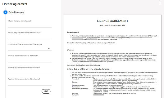 Licence agreement