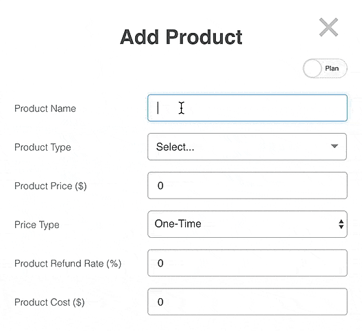 GERU : Add a Product