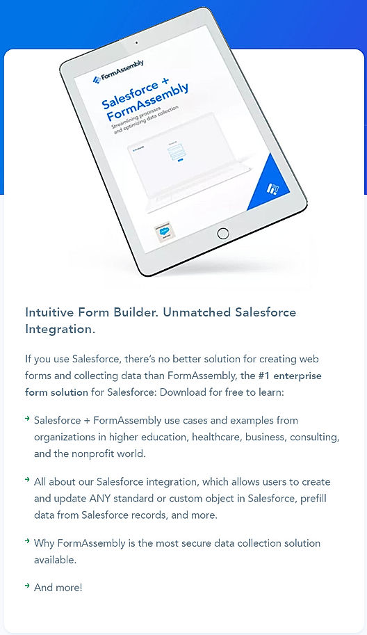 Get the eBook: FormAssembly + Salesforce