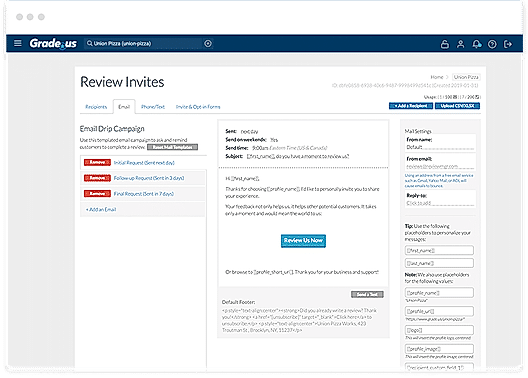 Grade.us : Review Invites screenshot