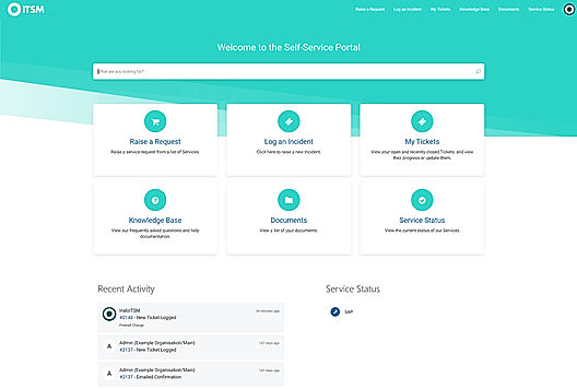 Self Service Portal screenshot