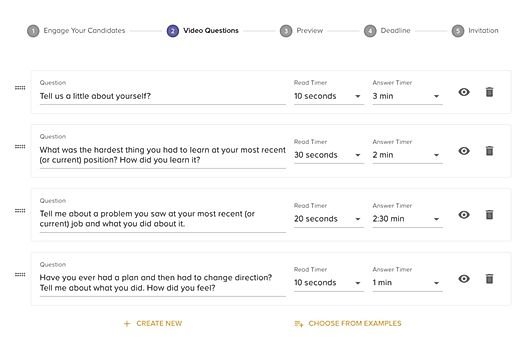 Customize Questions for Your Automated Interview