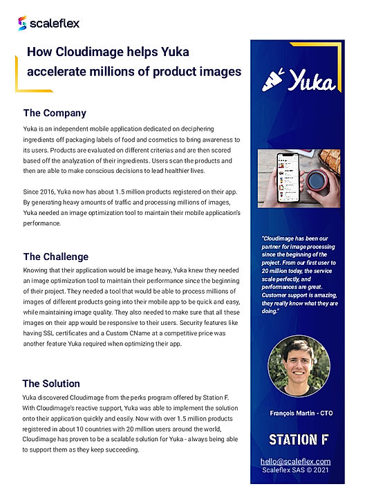 How Cloudimage helps Yuka accelerate millions of product images
