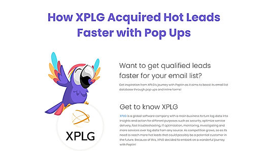 How XPLG Acquired Hot Leads Faster with Pop Ups