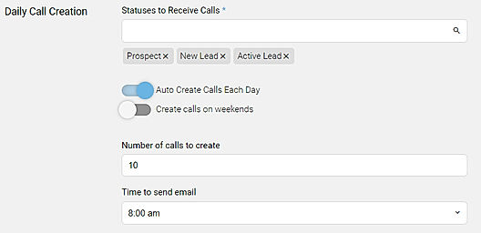 Daily Call Create
