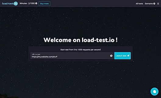 Load-test.io screenshot