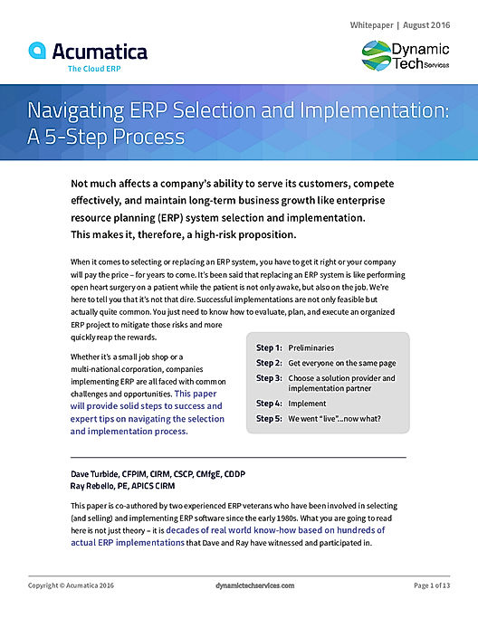 Navigating ERP Selection and Implementation: A 5-Step Process
