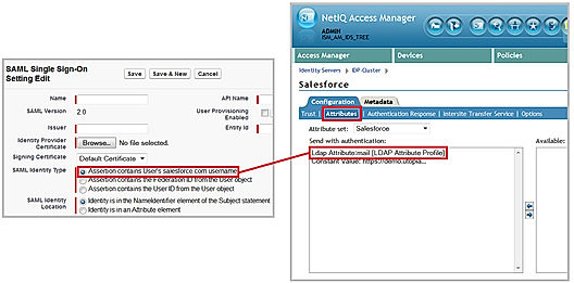 Salesforce.com and NetIQ Access Manager