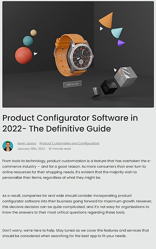 Product Configurator Software in 2022- The Definitive Guide
